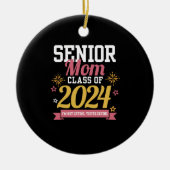 2024年誇りを持ったの卒業ママ級のママ セラミックオーナメント (正面)