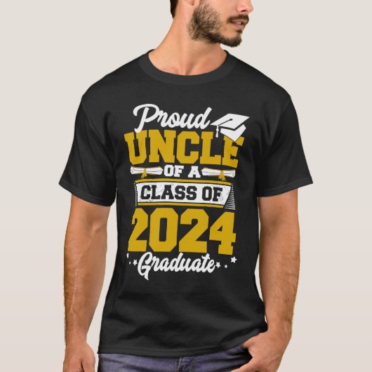 2024年誇りを持った卒卒業のクラスの叔父 Tシャツ (正面)