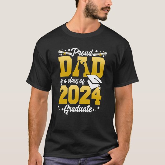 2024年誇りを持った卒卒業のパパ2 Tシャツ (正面)