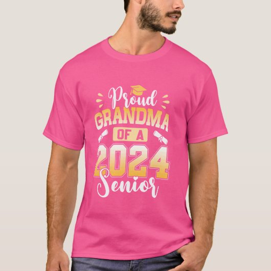 2024年誇りを持った卒業の先生のおばあ誇りを持ったちゃん Tシャツ (正面)