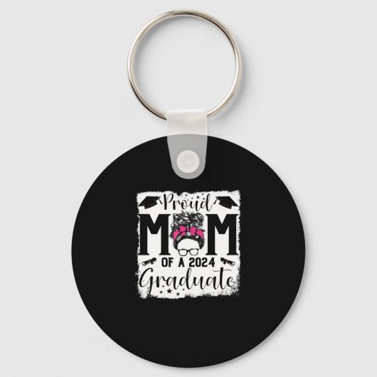 2024年誇りを持った卒業クラスのママ キーホルダー (正面)
