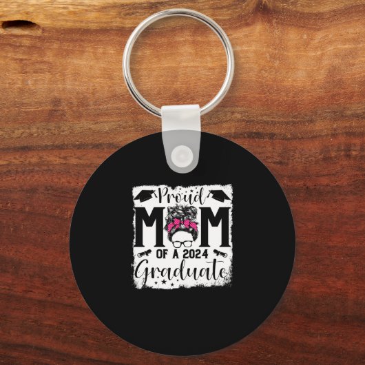 2024年誇りを持った卒業クラスのママ キーホルダー (正面)