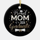 2024年誇りを持った卒業クラスの先輩の母 セラミックオーナメント (正面)