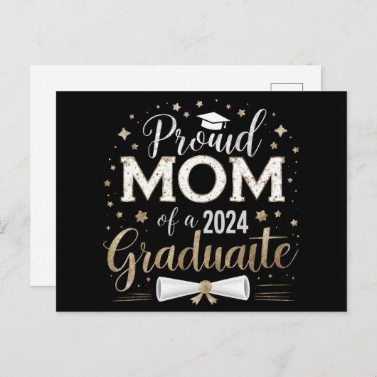 2024年誇りを持った卒業クラスの先輩の母 ポストカード (正面/裏面)