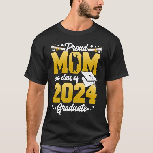 2024年誇りを持った卒業クラスの母2 Tシャツ (正面)