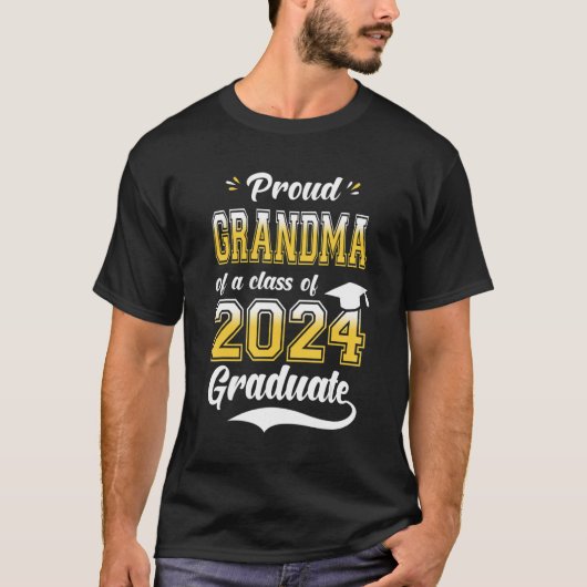 2024年誇りを持った卒業シニアのクラスのおばあちゃん2 Tシャツ (正面)