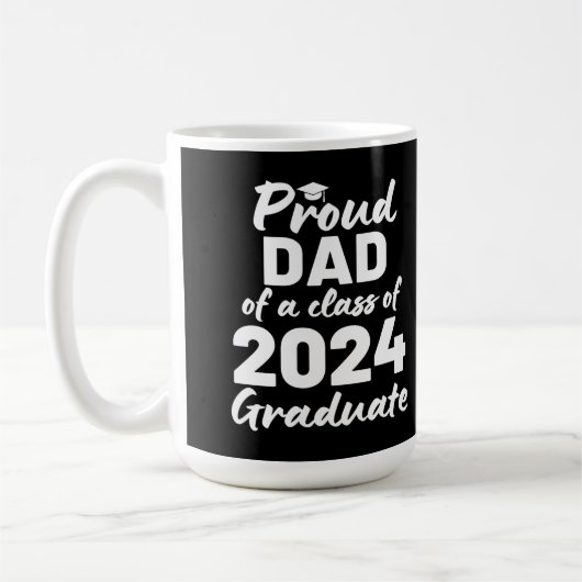 2024年誇りを持った卒者のパパ コーヒーマグカップ (左)