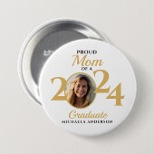 2024年誇りを持った大学院写真の母と名前 缶バッジ (正面&裏面)