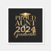 2024年誇りを持った年卒業クラスのおばさん スタンダードカクテルナプキン (正面)