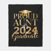 2024年誇りを持った年卒業クラスのおばさん フリースブランケット (正面)