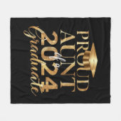 2024年誇りを持った年卒業クラスのおばさん フリースブランケット (正面(横))