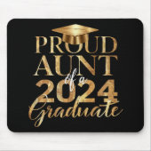 2024年誇りを持った年卒業クラスのおばさん マウスパッド (正面)