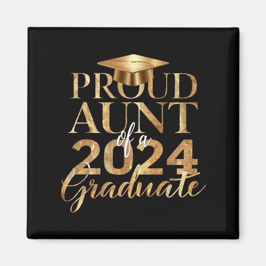 2024年誇りを持った年卒業クラスのおばさん マグネット (正面)