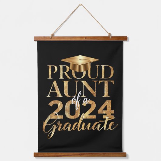 2024年誇りを持った年卒業クラスのおばさん 吊り下げ型タペストリー (正面)