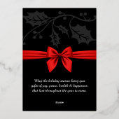 2024年謹賀新年 社員 赤いリボン 箔シーズンカード (裏面)