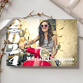 2024年赤写真テンプレート科スタイリッシュ科 招待状