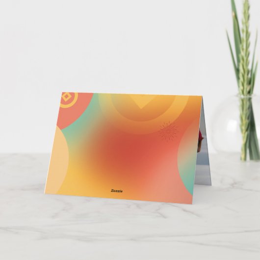 2024年辰の中国の旧正月写真ホリデーカード サンキューカード (裏面)