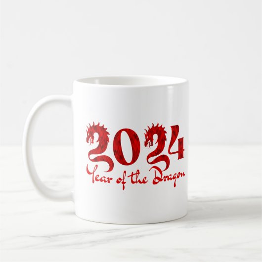 2024年辰年レッド コーヒーマグカップ (左)