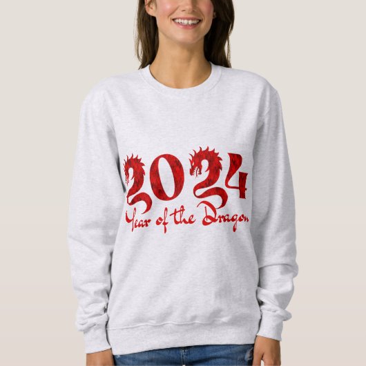 2024年辰年レッド スウェットシャツ (正面)