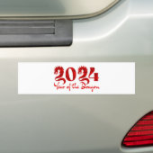 2024年辰年レッド バンパーステッカー (車上)