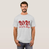 2024年辰年レッド Tシャツ (正面フル)