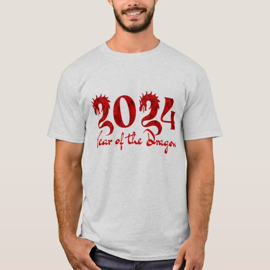 2024年辰年レッド Tシャツ (正面)