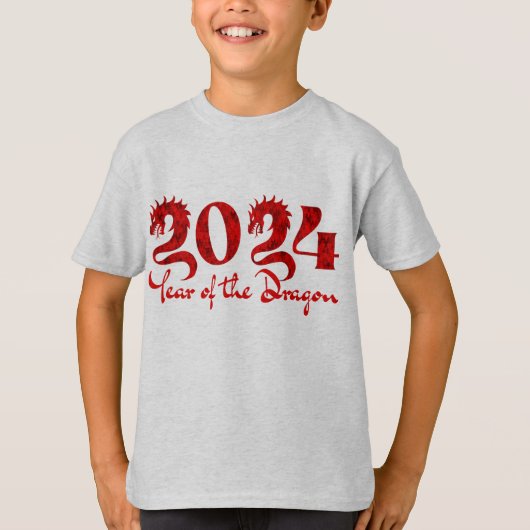 2024年辰年レッド Tシャツ (正面)