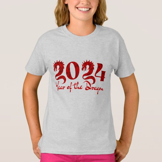 2024年辰年レッド Tシャツ (正面)