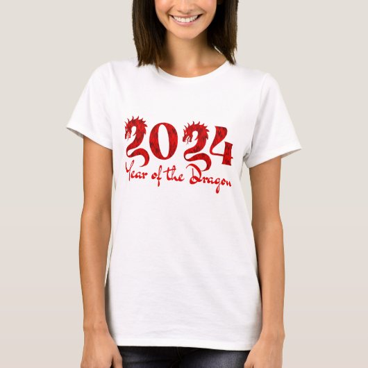 2024年辰年レッド Tシャツ (正面)
