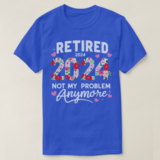 2024年退職した女子おもしろい2024 Flora退職 Tシャツ (デザイン正面)