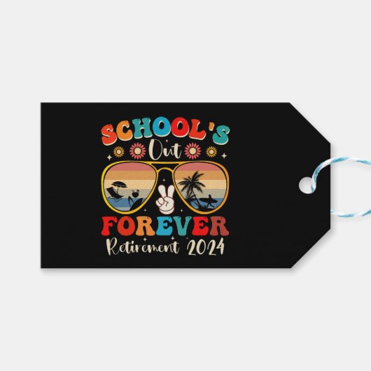 2024年退職した最終日先生 ギフトタグ (正面(横))