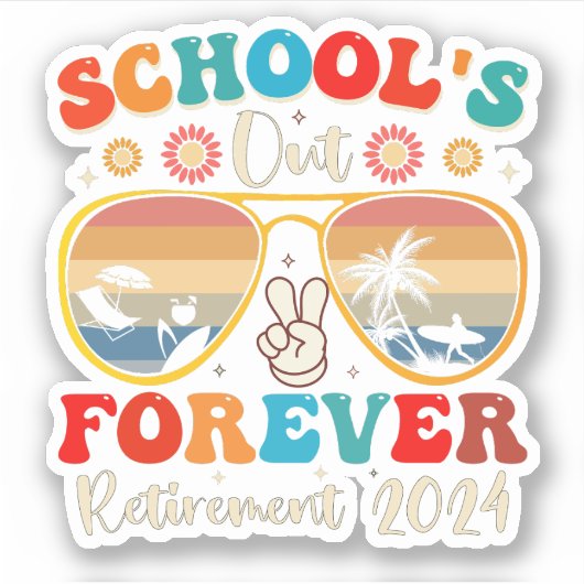 2024年退職した最終日先生 シール (正面)