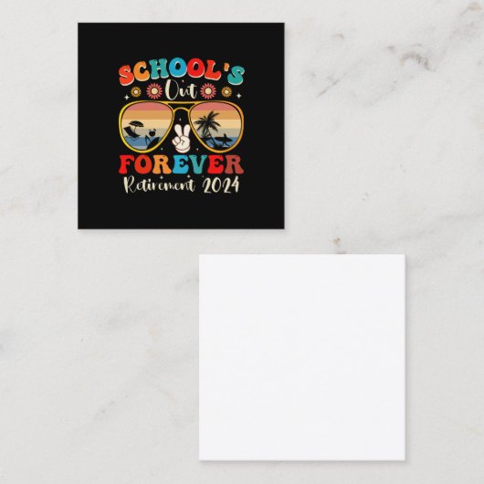 2024年退職した最終日先生 スクエア名刺 (正面/裏面)