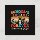 2024年退職した最終日先生 スクエア名刺 (正面)