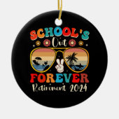 2024年退職した最終日先生 セラミックオーナメント (正面)