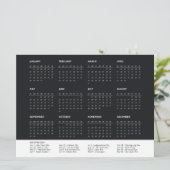 2024年通年の概要休日カレンダカード 招待状 (スタンド正面)