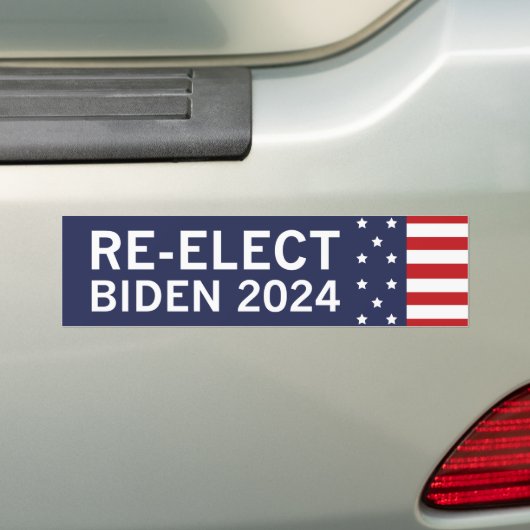 2024年選再バイデン氏 バンパーステッカー (車上)