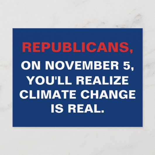 2024年選挙の気候変動は日実在付テンプレート ポストカード (正面)