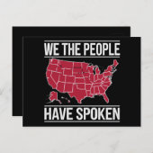 2024年選挙の話地図を持っている ポストカード (正面/裏面)