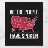 2024年選挙の話地図を持っている ワインラベル (シングルラベル)