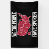 2024年選挙の話地図を持っている 横断幕 (縦)