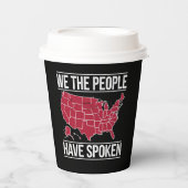 2024年選挙の話地図を持っている 紙コップ (正面)