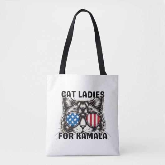 2024年選挙キャットレディースフォー・カマおもしろいラ政治 トートバッグ (正面)