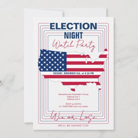 2024年選挙ナイトパーティー 招待状 (正面)