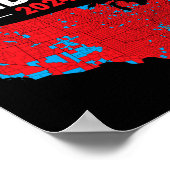 2024年選挙マップトランプ地滑り赤選挙区 ポスター (角)