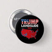 2024年選挙マップトランプ地滑り赤選挙区 缶バッジ (正面&裏面)