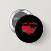 2024年選挙マップトランプ地滑り赤選挙区 缶バッジ (正面&裏面)