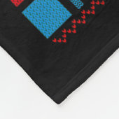 2024年選挙マップトランプ地滑り醜いクリスマス フリースブランケット (角)