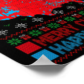 2024年選挙マップトランプ地滑り醜いクリスマス ポスター (角)