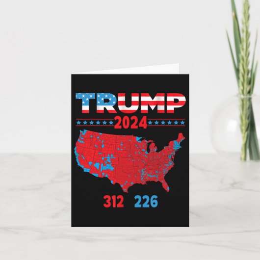 2024年選挙マップトランプ312赤2024選挙区 カード (正面)